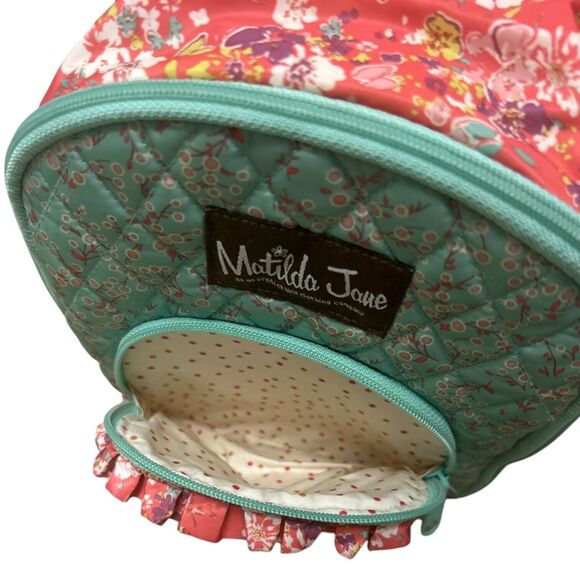 Matilda Jane Floral Lunch Bag Girls Pastel Floral Ruffle Insulated Lunch Tote - Picture 5 of 10